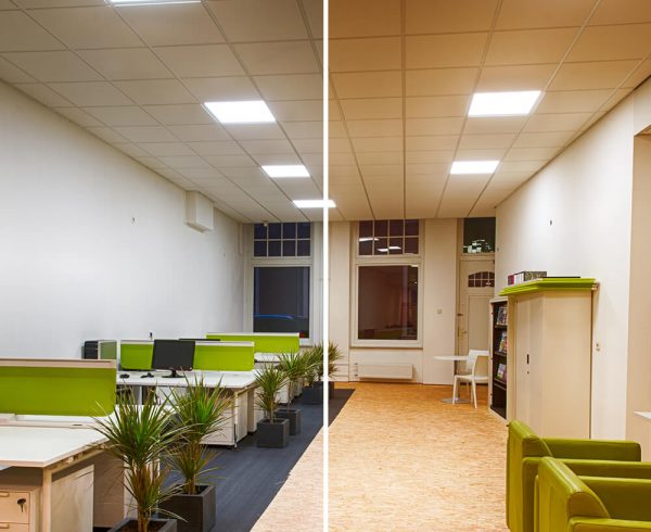 LED panelen met een verschillende tint