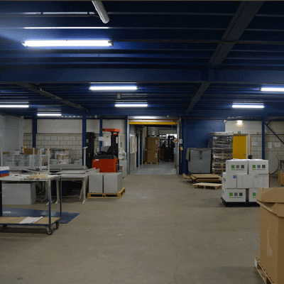 Opslaghal verlichting Pieterpikzonen