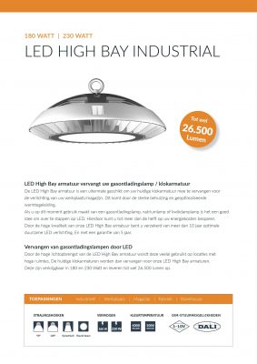 Specificaties LED Highbay QueLED