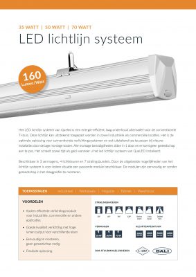 Specificaties LED Lichtlijn Systeem QueLED