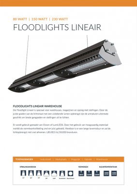 QueLED Datasheet Floodlight Lineair