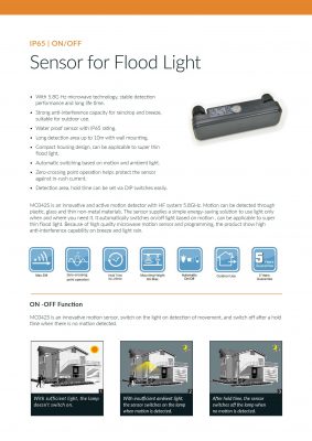 Specificaties Floodlight Sensor