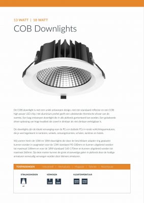 QueLED Datasheet COB Downlights